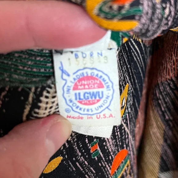 Stephen Burrows Vintage Multicolor Chiffon Shift Dress Short Sleeve Rare 70s, 8 - Picture 8 of 17